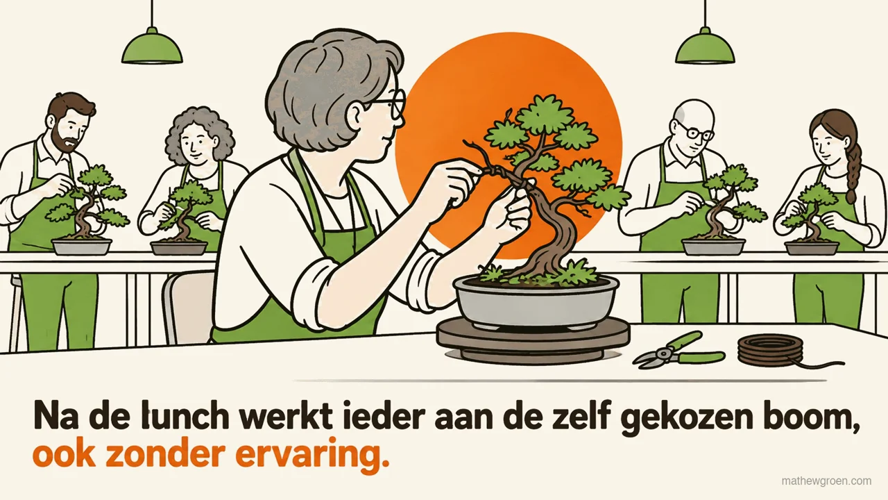 Een teamuitje met een eigen bonsai