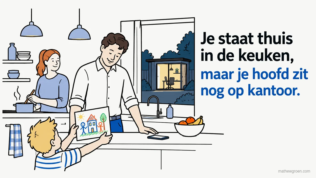 Thuis, maar met je hoofd op kantoor