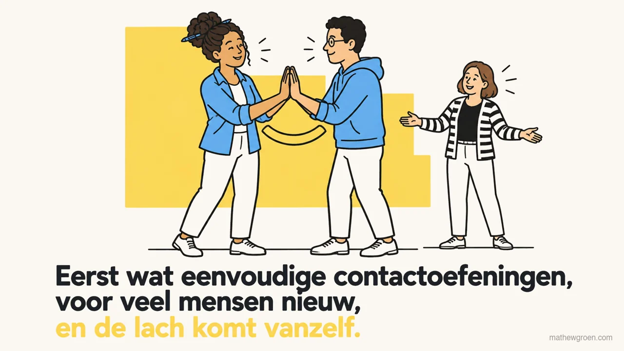 Wordt een lachworkshop niet gênant?